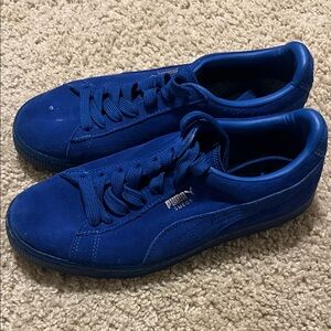 Puma Men's Royal Blue Suede Sneakers